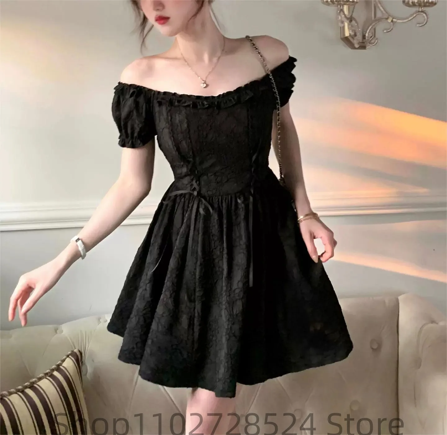 

2023 New Swan Lake Princess Dress French Gentleman High end Quality Style Ballet Elegant Dress Short Dress