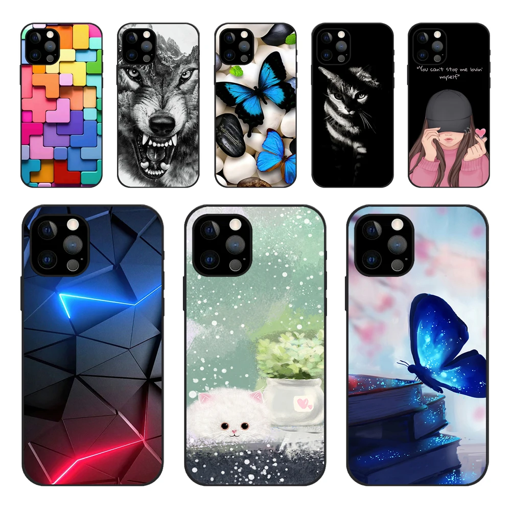 Per Iphone 12 Pro Custodia Iphone12 Pro Paraurti Custodia Morbida In Silicone Tpu Per Iphone 12 Pro Max / 12 Mini Custodia Cartoon Funda 12Pro
