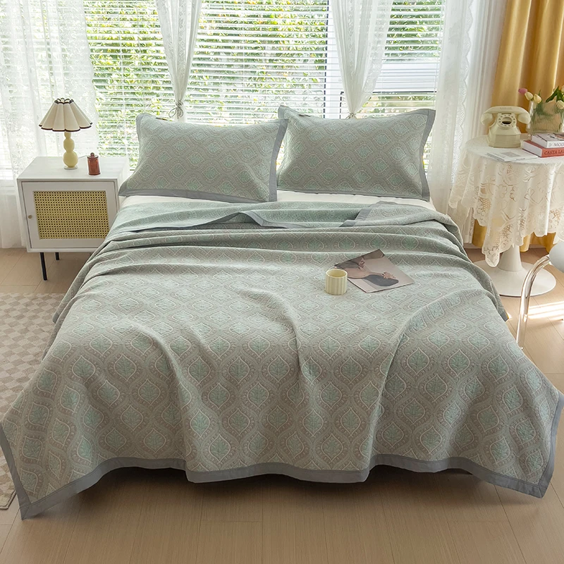 1pc Pure Cotton Summer Bedspread for Bed Jacquard Single Queen