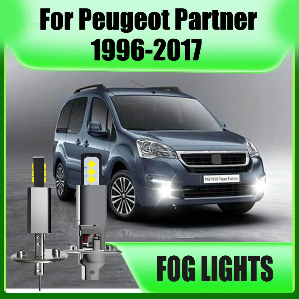 2x 12v H1 448 Car LED Fog Lights 1:1 No Modification Required For Peugeot Partner 1996- 206 1998-2009 307 2002-2006