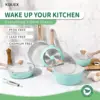 12-Piece Kitchenware Pots and Pans Set Granite Coating,Includes Frying Pans,Deep Frying pans 3