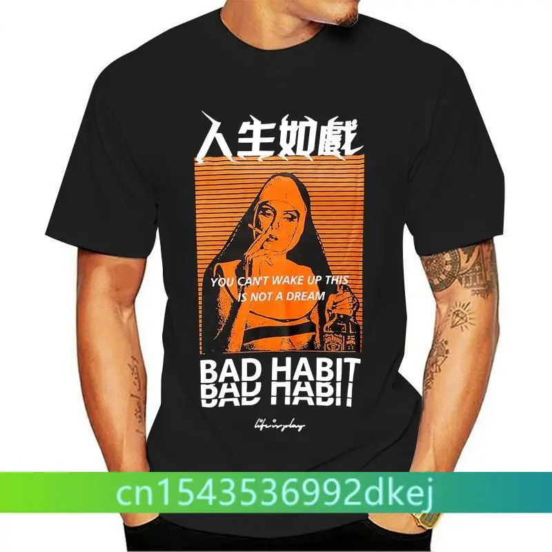 

2019 Men Hip Hop T Shirt Smoking Sister Picture Retro T-Shirt Streetwear Harajuku Tshirt Oversized Summer Black Tops Tees Cotton