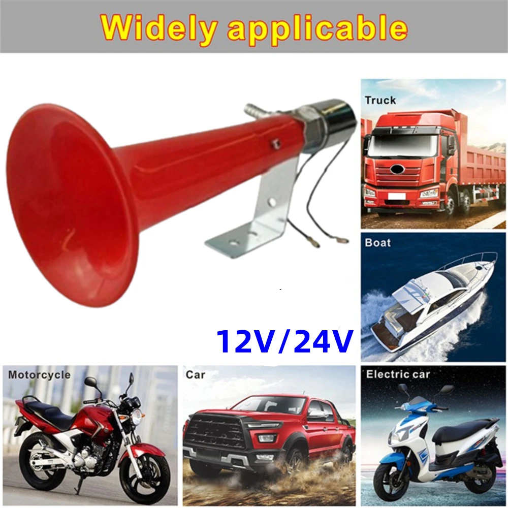 Car Siren Horn Motorcycle Horn Car Air Horn Wolf Whistle Air Horn 12v/24v Super Loud Bird Sound Whistle Alarm Horn Trumpet Compressor For Car Truck Motorcycle Van