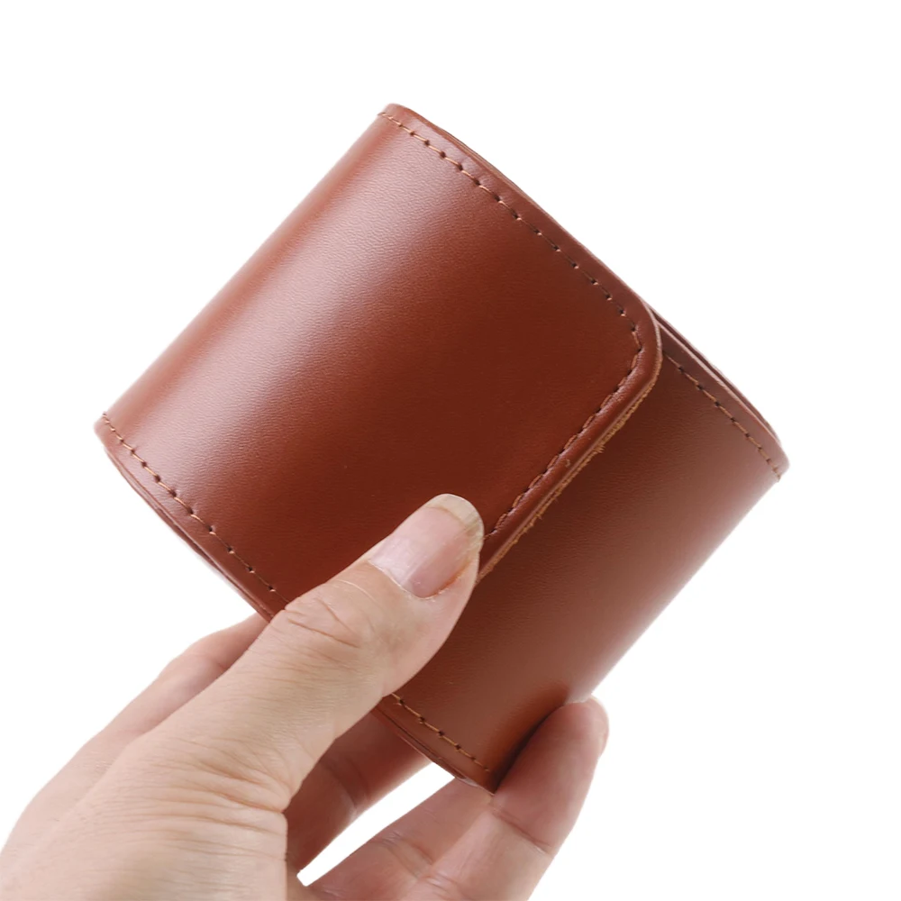 Elegant PU Leather Single Watch Travel Roll Organizer Storage Case