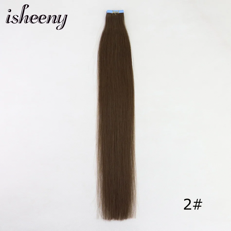 Isheeny remy extensões de fita de cabelo