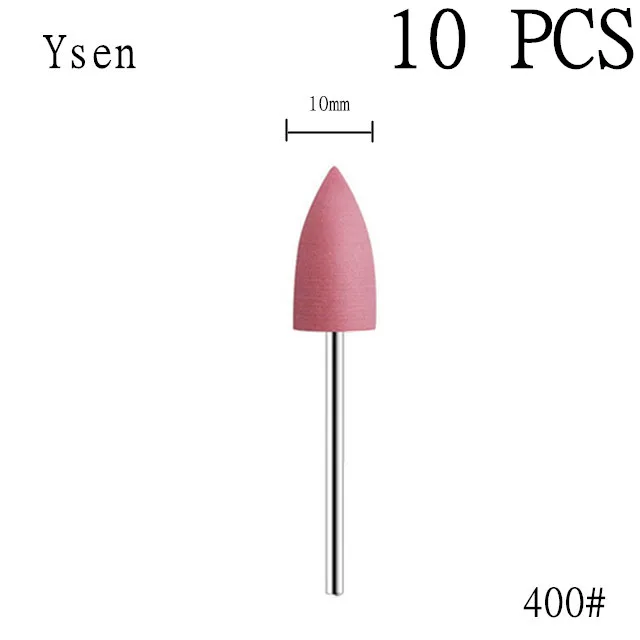 6-Piece Rubber Silicone Nail Drill Bit Set for Manicure and Polishing