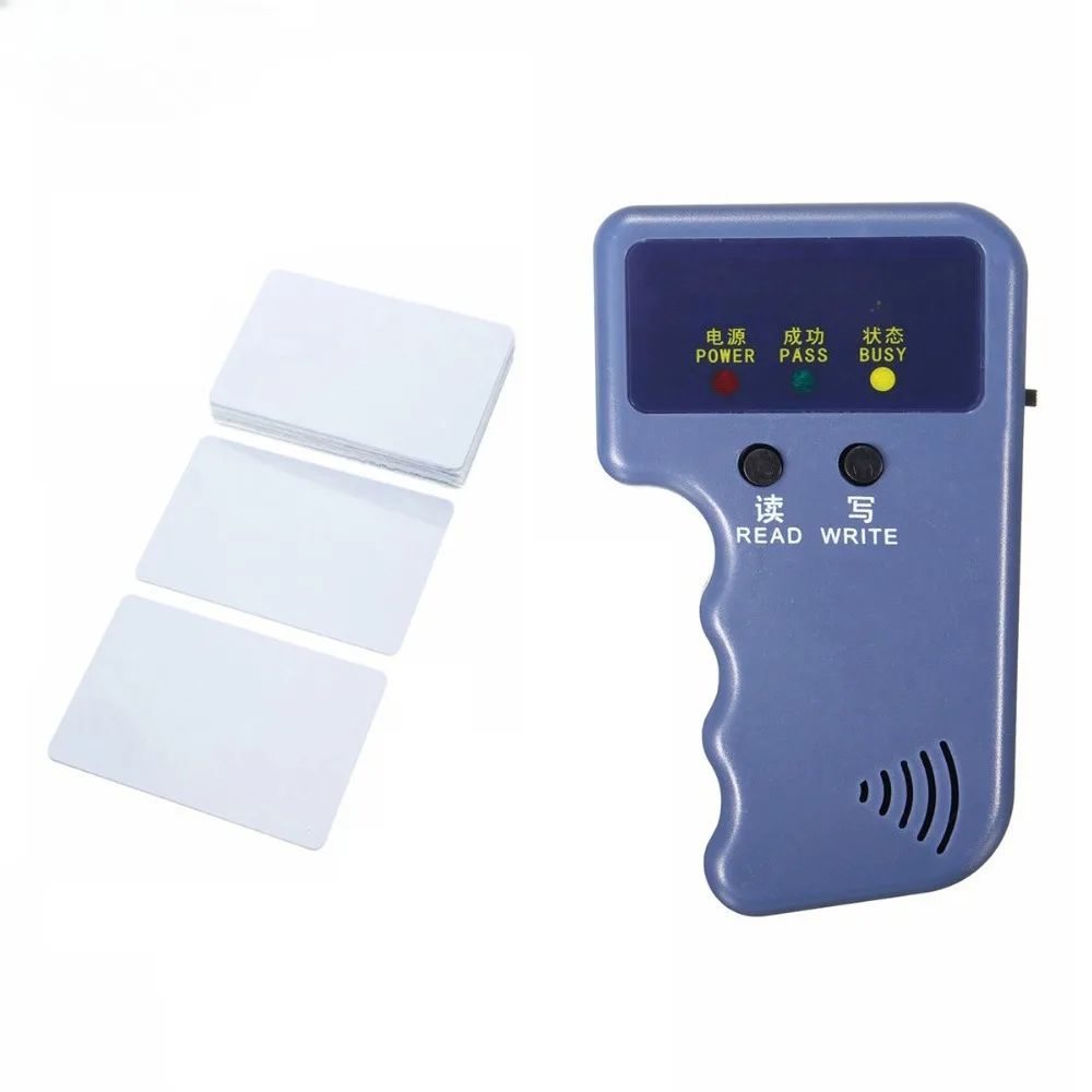 Handheld 125KHz EM4100 RFID Copier Writer Duplicator Programmer Reader + EM4305 T5577 Rewritable ID Keyfobs Tags Card rfid card reader,rfid chip reader