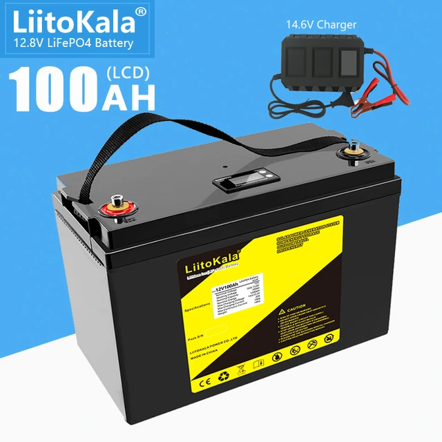 2 Pack 12V 100Ah LiFePO4 Lithium Deep Cycle Rechargeable Battery