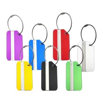 Etichetta per bagagli da viaggio Creativa casual in lega di alluminio Valigia ID Indirizzo Titolare Bagagli Imbarco Etichette per bagagli Etichetta portatile