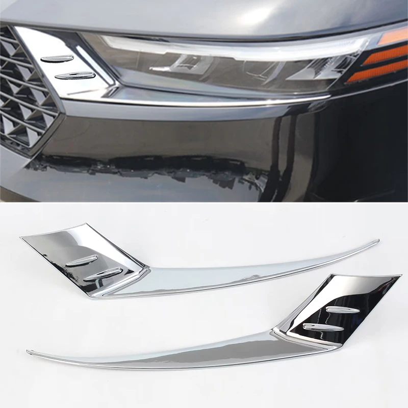 

1 пара, накладки на передние фары для Honda Accord 2023 2024 2025 Chrome