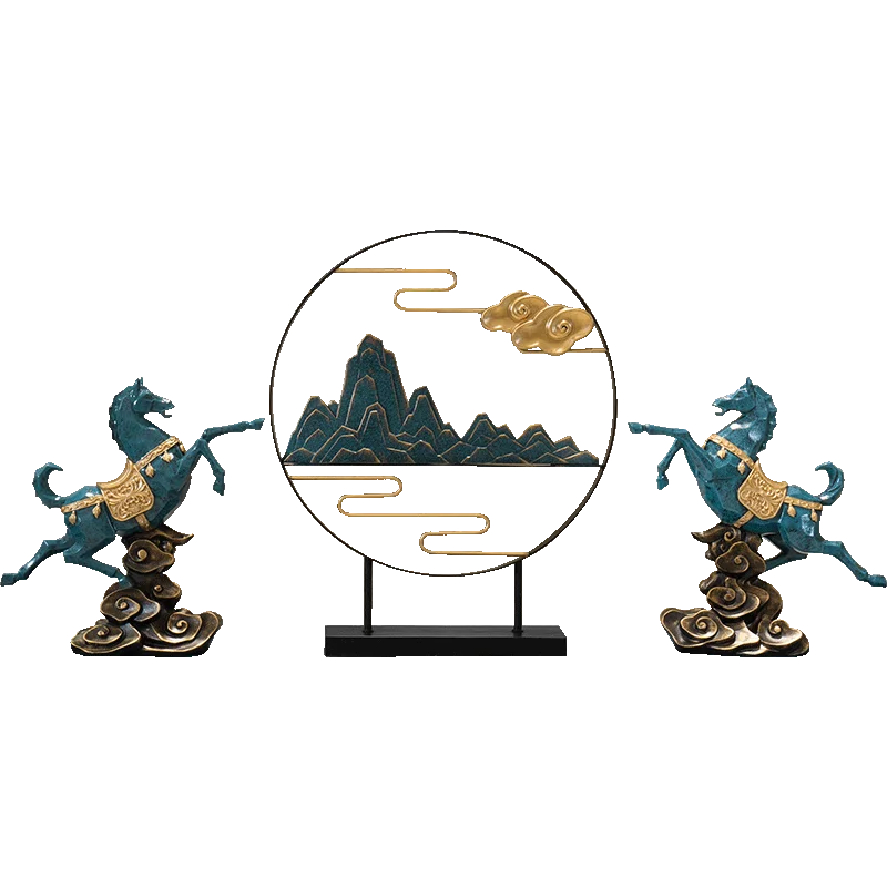 Boss Office Desk Surface Panel Horse Ornament Crafts