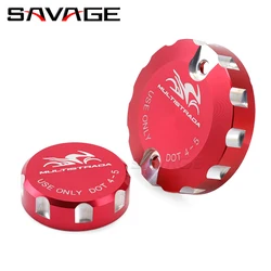 Motorcycle Front Brake Clutch Reservoir Cover - Fluid Oil Pump Caps Accessory (2pcs)