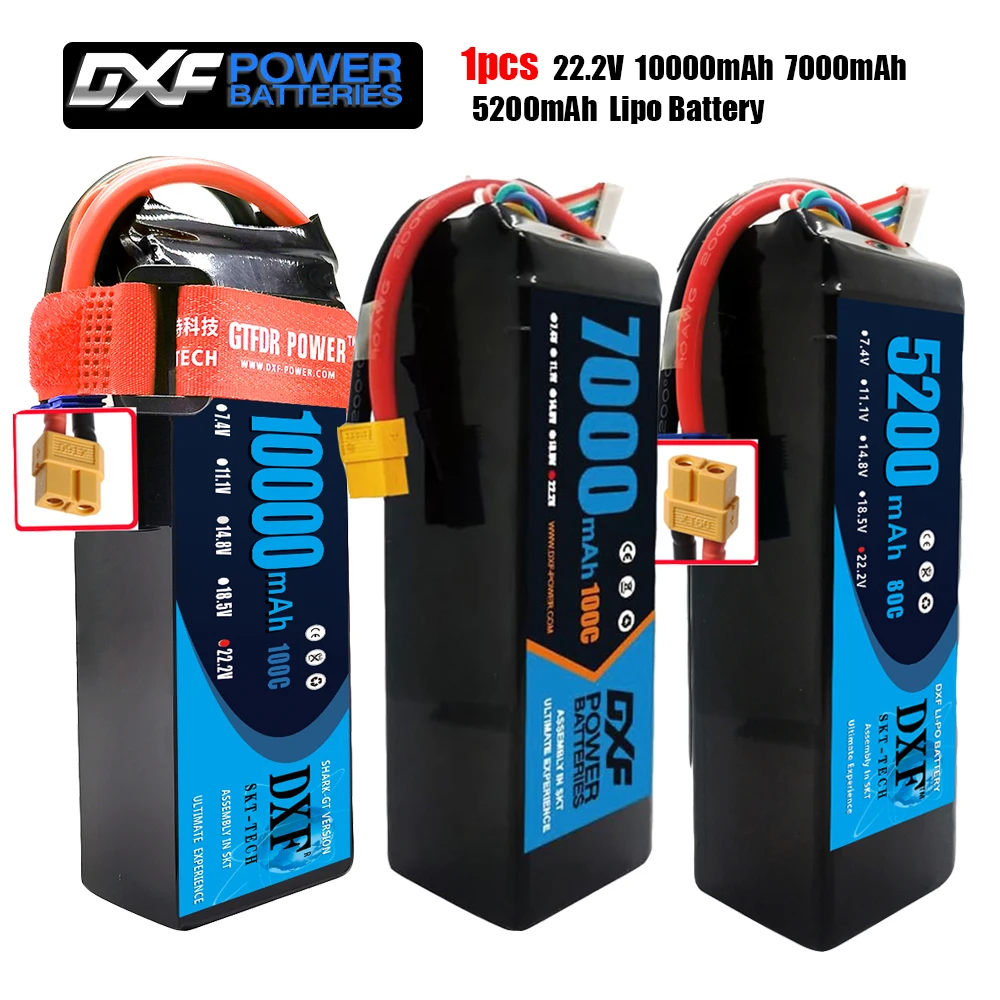 dxf-6s-lipo-10000mah-7000mah-5200mah-22-2v-graphene-battery-xt60-xt90