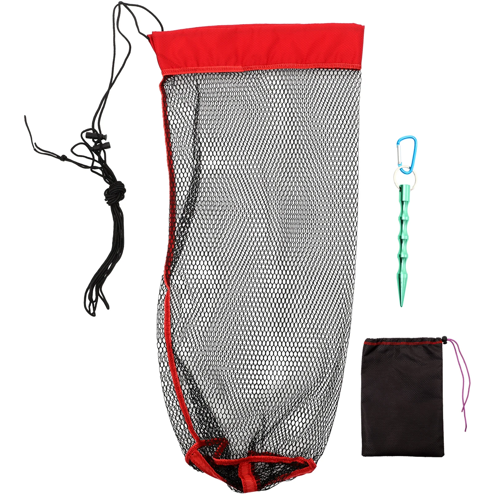 

Diving Fishing Net Bag Outdoor Drawstring Fish Net Portable Fishing Holder with Ground Insert