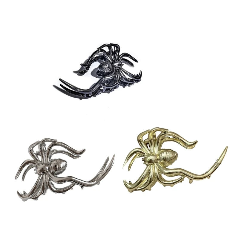 Halloween Hair Clip for Women Cute Barrettes Spiders Halloween Hair Jaw Clips Cool Spiders Hair Clips Barrettes