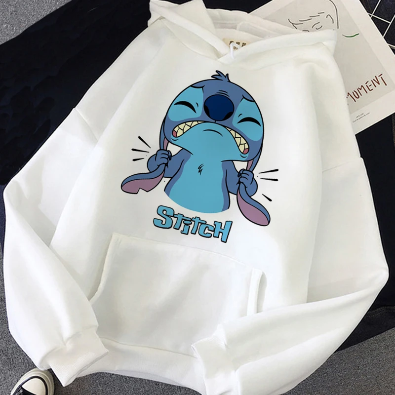 

Disney Stitch Women's Hoodie Sweatshirt Long Sleeve Pullover Top Japan Fashion Winter Women's Top 2022 Fall Winter