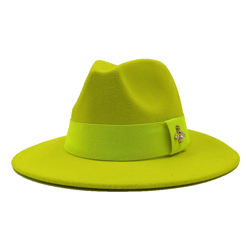 28-Farben-Fedora-Hüte mit Bienen-elastischem Gurtband, Herren-Fedora-Hut, Herren-Panama-Hut, Unisex-Hut, Militärfarbe, Fedora-Hut – Detail 6
