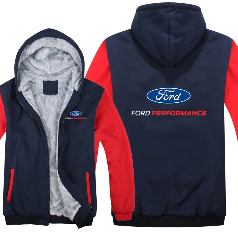 Ford Performance Hoodies Men Fashion Coat Winter Warm Fleece Ford Performance Sweatshirts Jacket Pullover 3