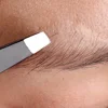 Stainless Steel Eyebrow Tweezers Slant Tip Hair Removal Makeup Tool Eyelashes High Precision Anti-Static Hair Removal Tweezers 2