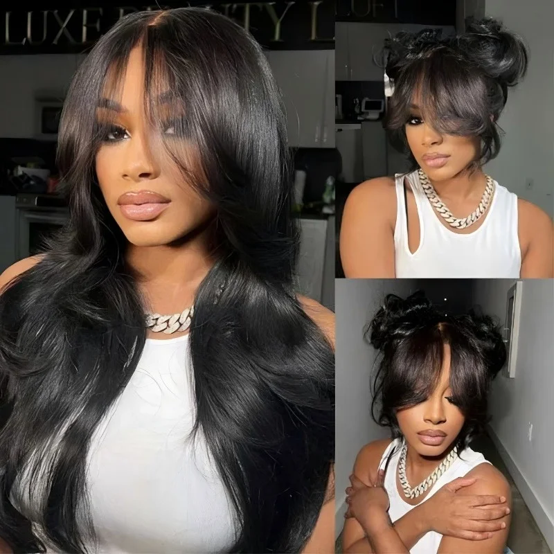 Bye Bye Knots 200% Density Glueless Human Hair Wig - Pre Plucked, Pre Cut, 13x4 HD Lace Closure, Body Wave Lace Front Wig 4