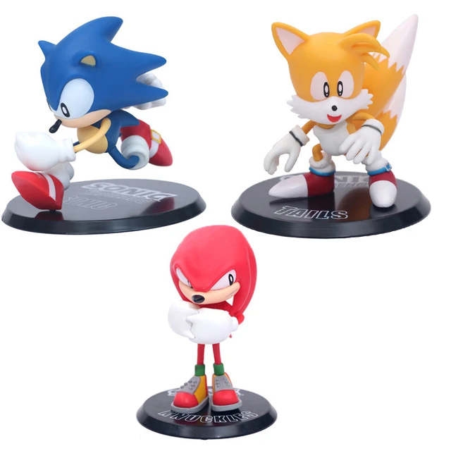 Conjunto 6 Bonecos Super Sonic, bonecos de aprox 12cm, Sonic Bonecos