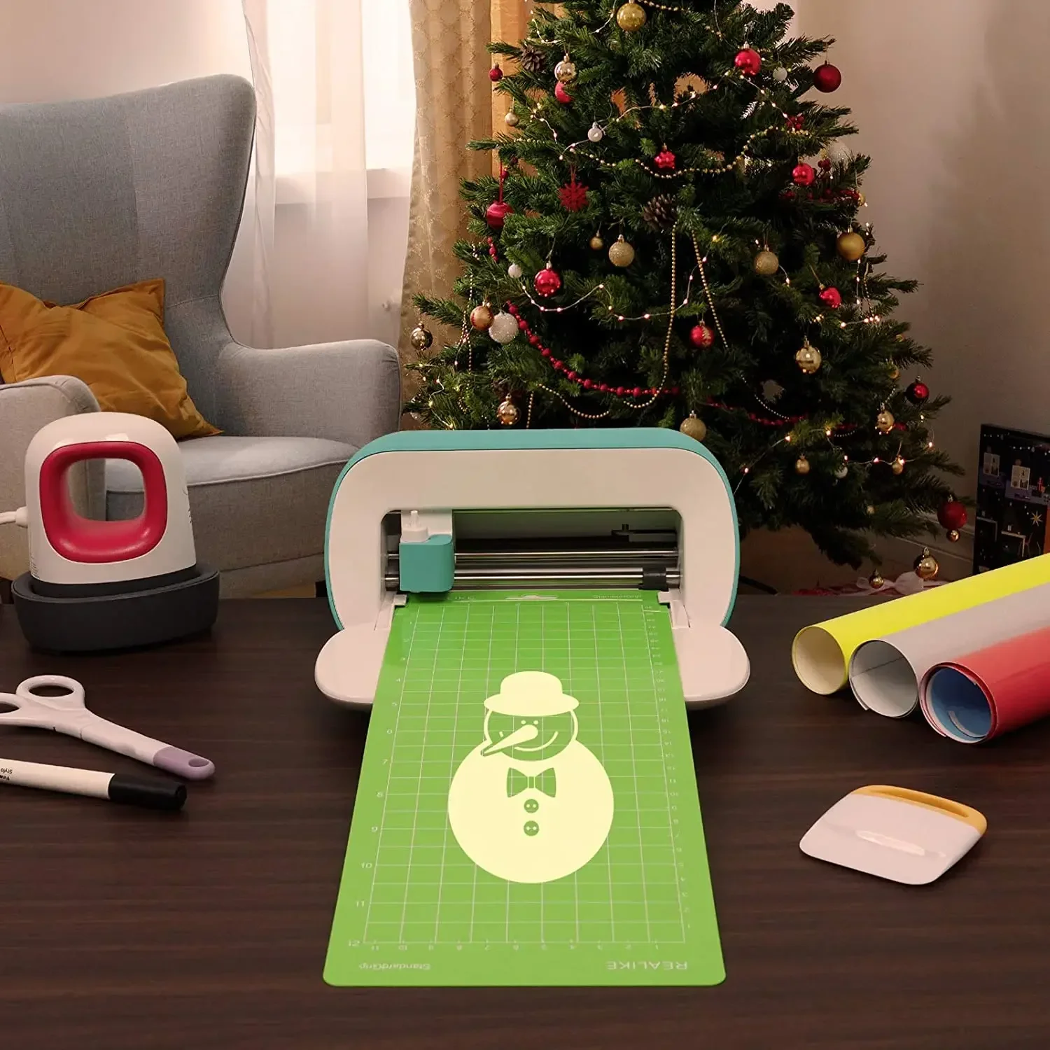 

Коврик Cricut для камеи из ПВХ с эффектом радости 12x4,5, аксессуары для камеи, Набор для создания силуэтов на 3 дюйма