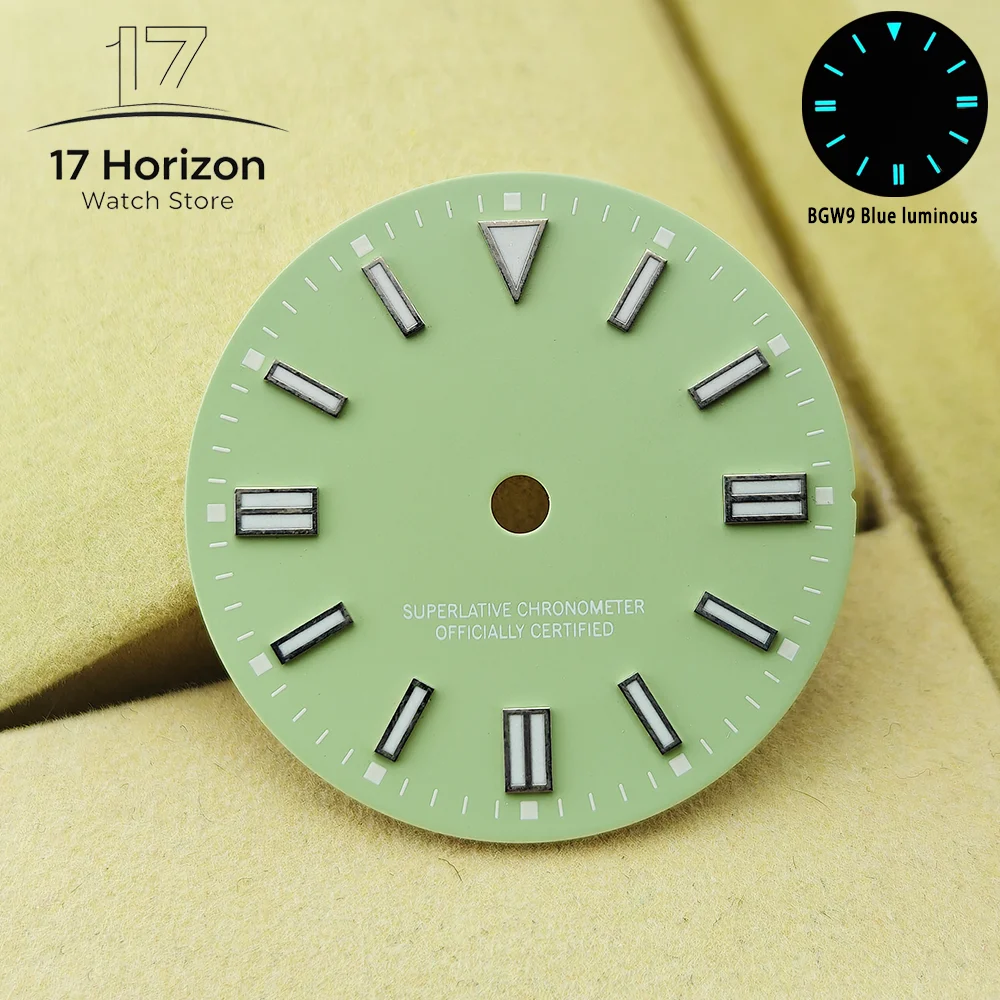 Luminous Multicolor Blue-Green Watch Dial - Men's Accessory
