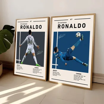 World Famous Football Player Soccer Star R-Ronaldos Sport Poster Canvas Painting Nordic Wall Art Pictures Home Boy Room Decor 1
