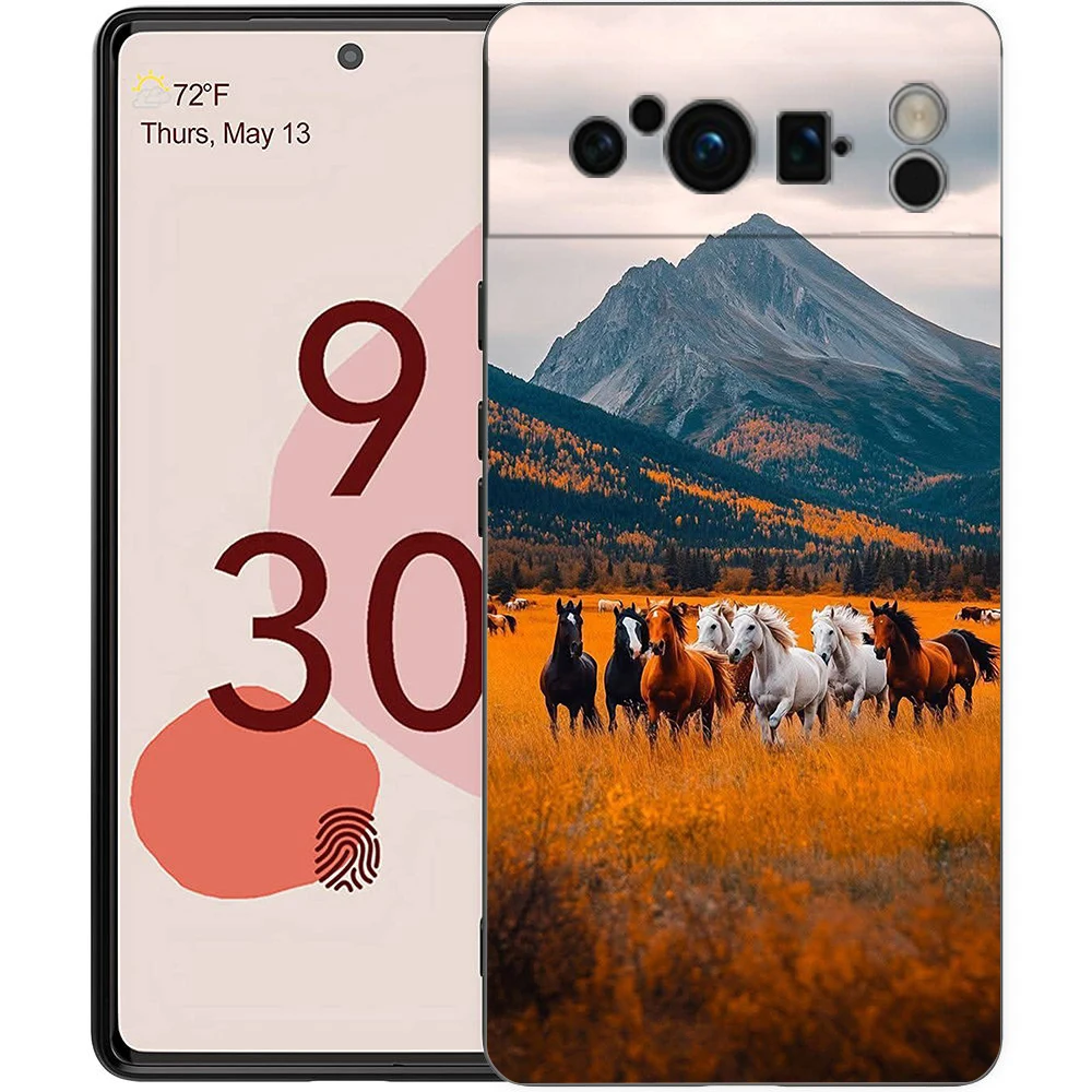 Mountain Peaks Landscape Shockproof Phone Case - Soft TPU Black Cover