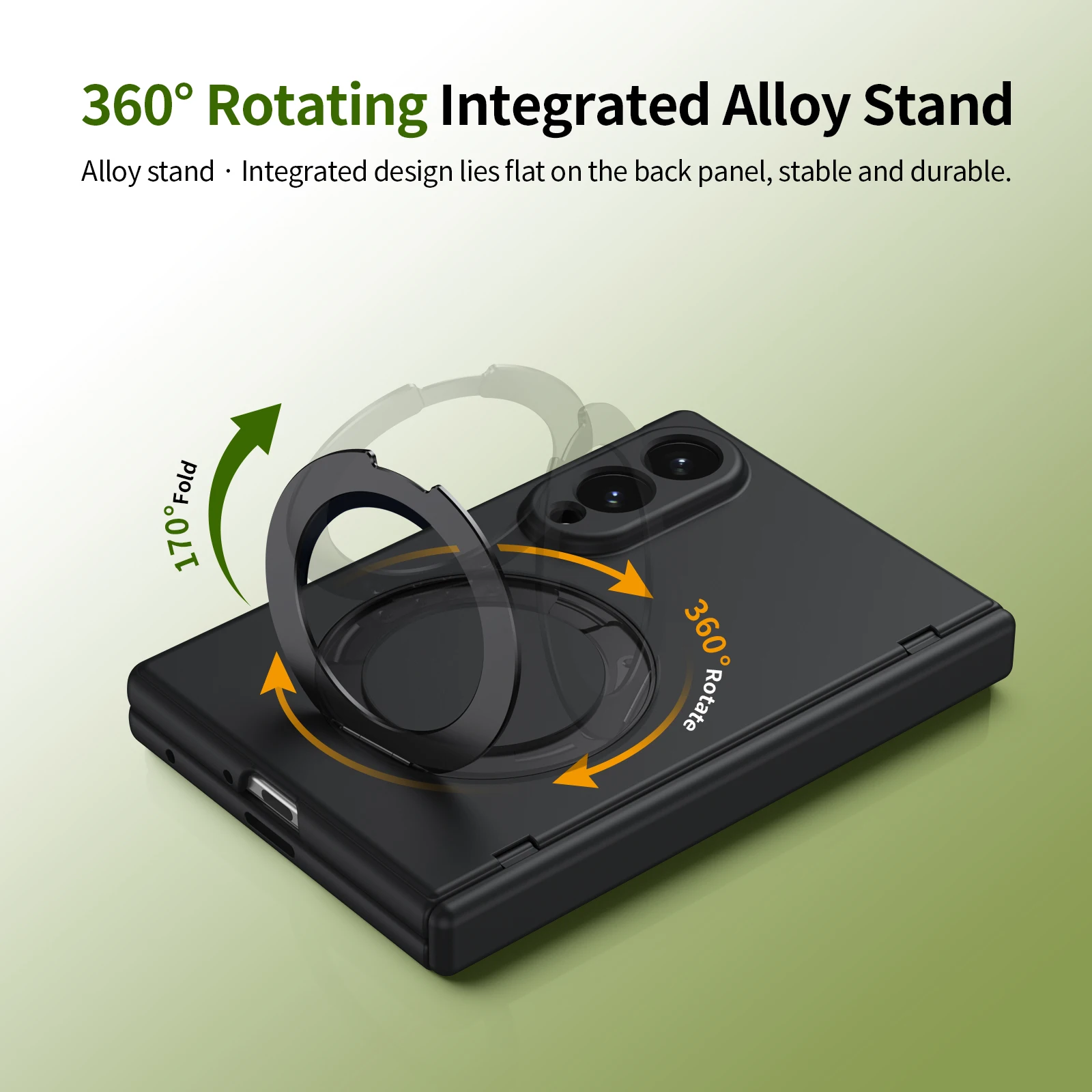 Magnetic Ring Holder Folding Full Protective Case