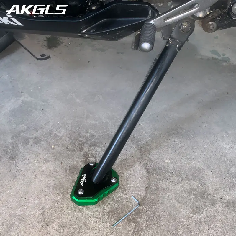 Motorcycle Side Stand Enlarge Plate Kickstand Extension Pad For Kawasaki  NINJA 650 250 300 1000 ER6F ER4F ZX6R ZX10R NINJA1000SX - AliExpress