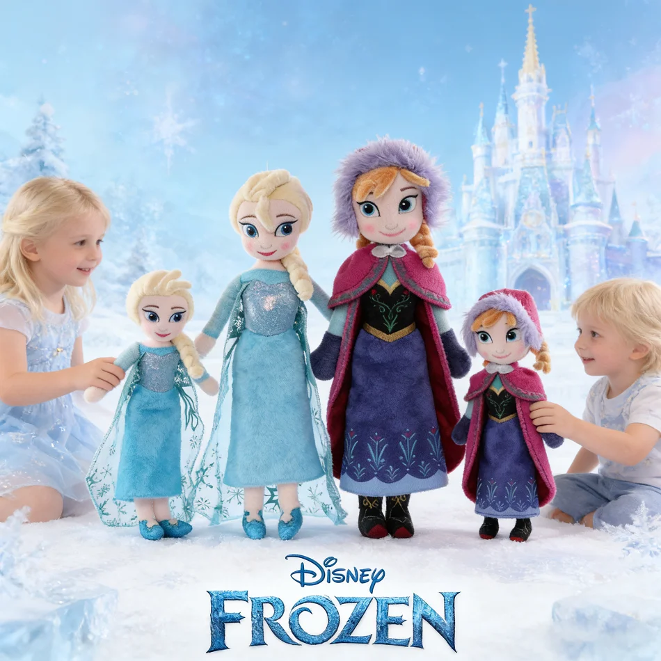 Peluches Disney La Reine des Neiges : Elsa et Anna Officielles