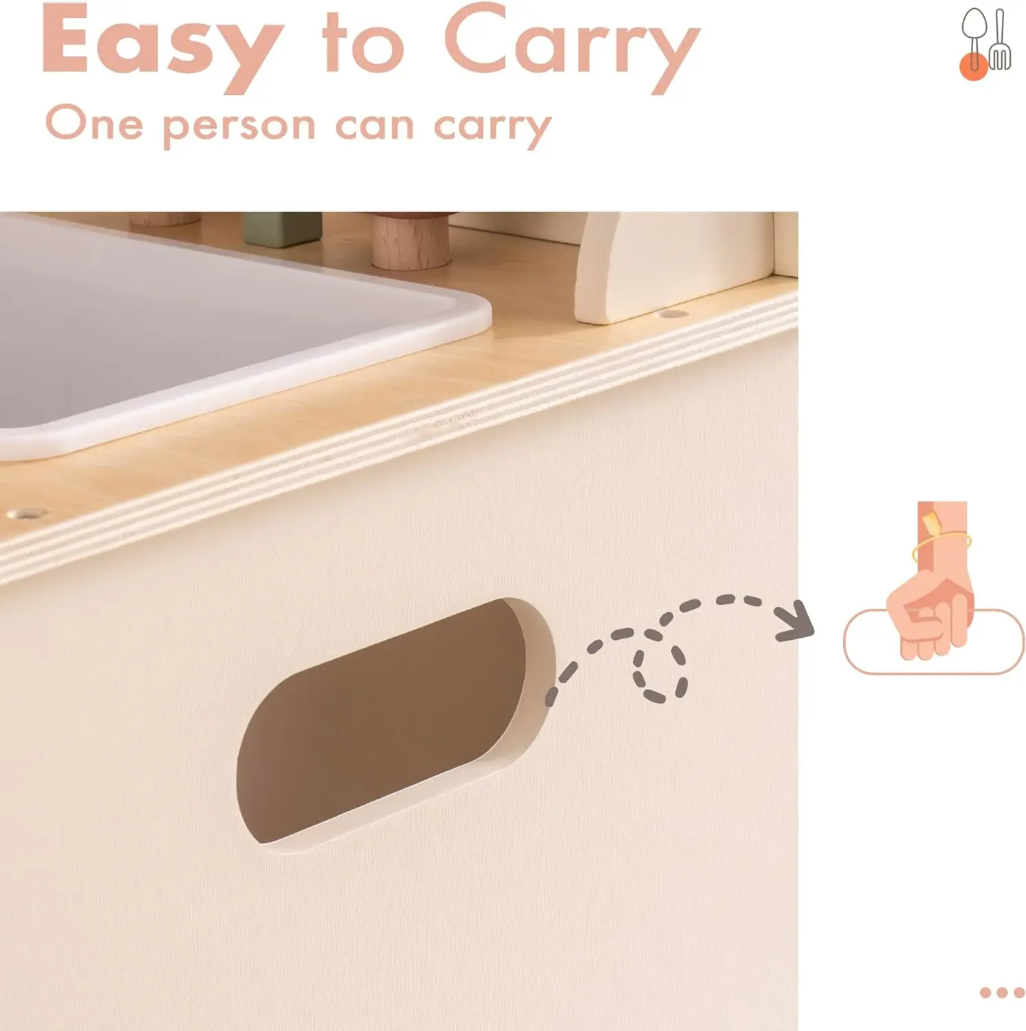 Rustic Wooden Kids Kitchen 5