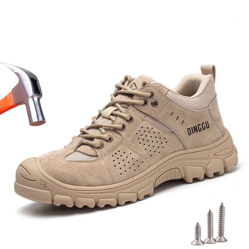 

Safety Shoes Men Anti-smashing Anti-piercing Work Sneakers Breathable Security Protective Shoes Work Safety Boots