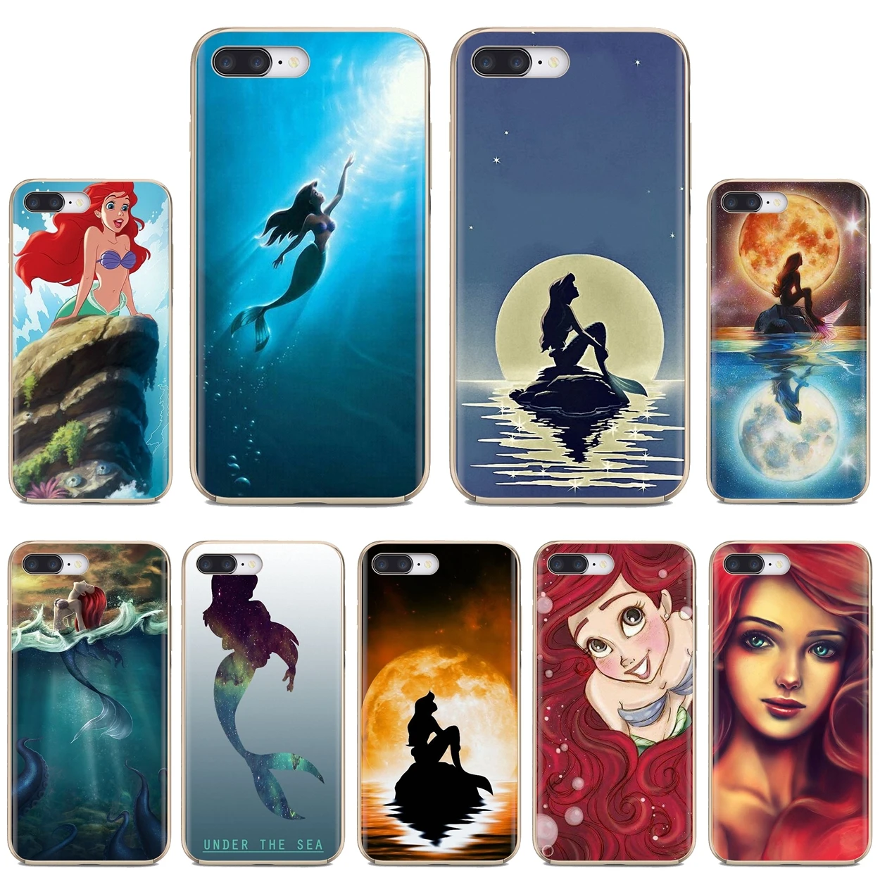 For Meizu M6 M5 M6S M5S M2 M3 M3S NOTE MX6 M6t 6 5 Pro Plus U20 Ariel Sea Princess Mermaid Girls Soft Case meizu cover