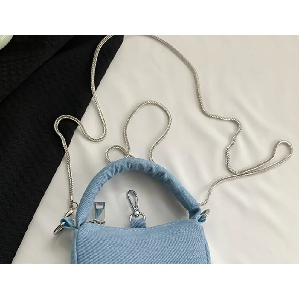 Mini borsa a mano per donna 2024 nuova borsa creativa in denim, borsa a tracolla da donna super piccola, borsa per cuffie_voghion.com