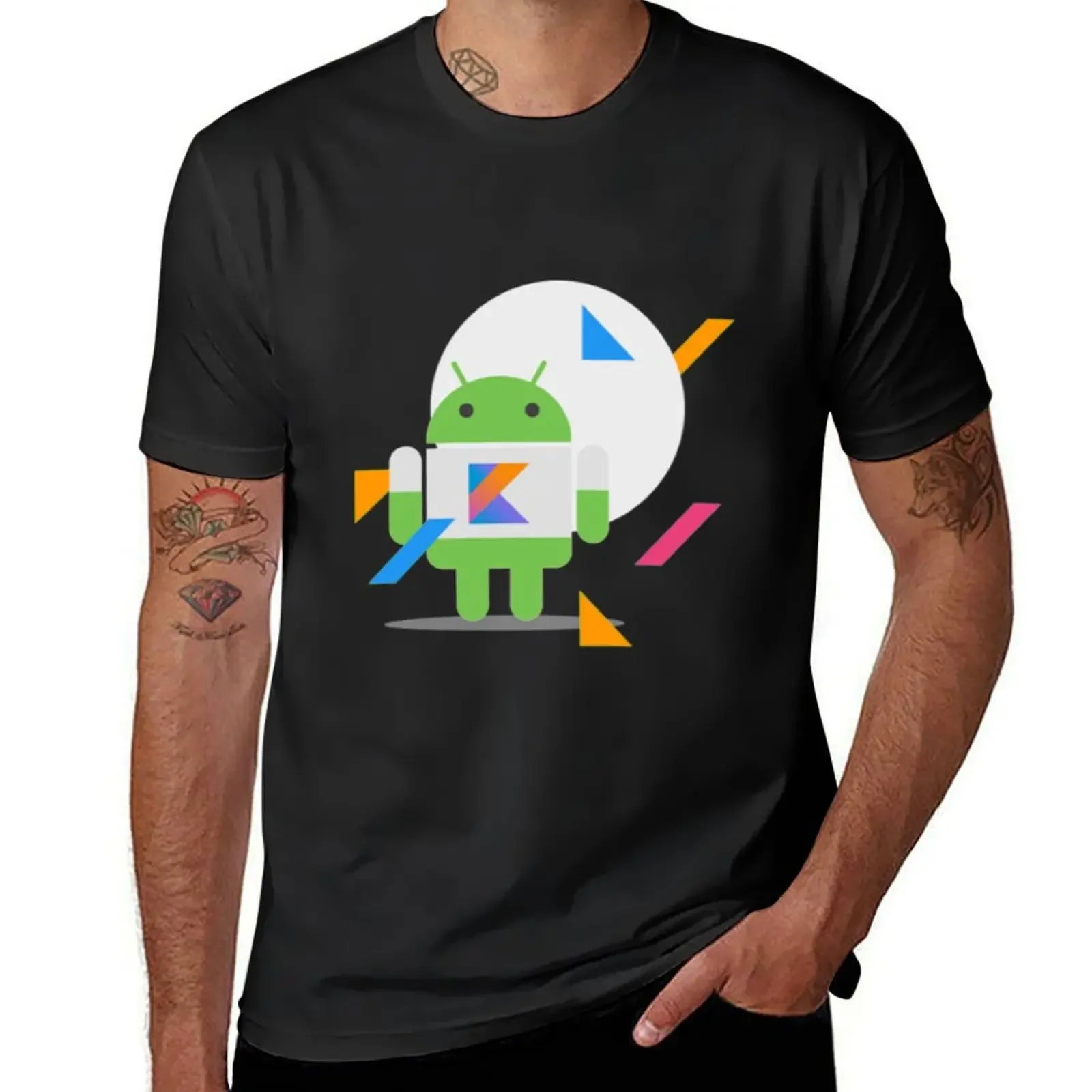 

Android kotlin T-shirt quick drying anime clothes plus sizes fitted t shirts for men
