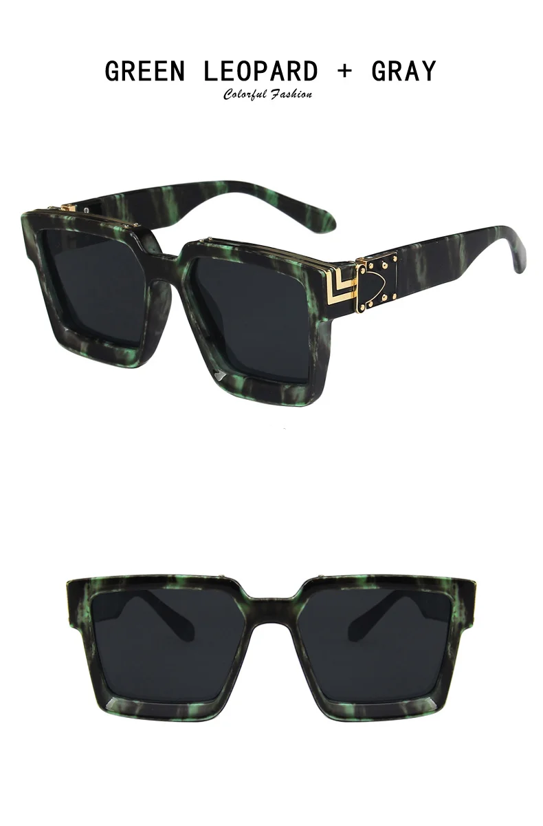 Square Large Frame Sunglasses For Women Trendy Retro Eyewear_voghion.com