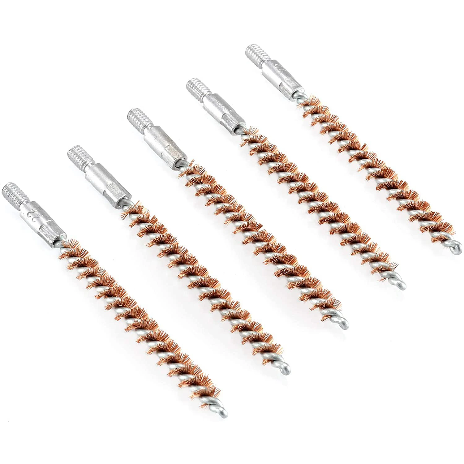 5Pcs/Set Gun Cleaning Brush Head Kit 9mm .30 7.62mm .22 5.56mm .40 .45 12GA 20GA Rifle Pistol Shotgun Hunting Gun Cleaning Kit