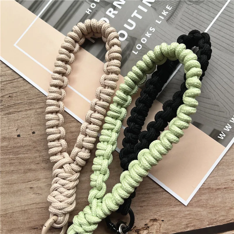 Braided Outdoor Wrist Strap Keychain for Phone and Camera Accessories