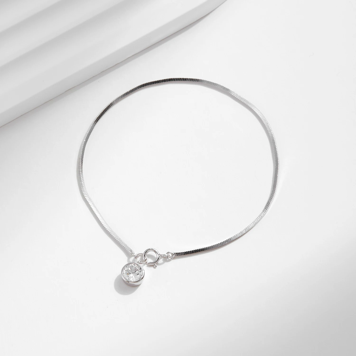 موديان 925 فضة ثعبان سلسلة سوار الذهب الأبيض تألق...