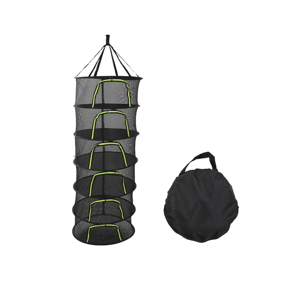 

Folding Dry Rack Drying Net for Herbs Hanging Basket Dryer Bag Mesh Herb Drying Net for Flowers Buds Plants - 6 Layers