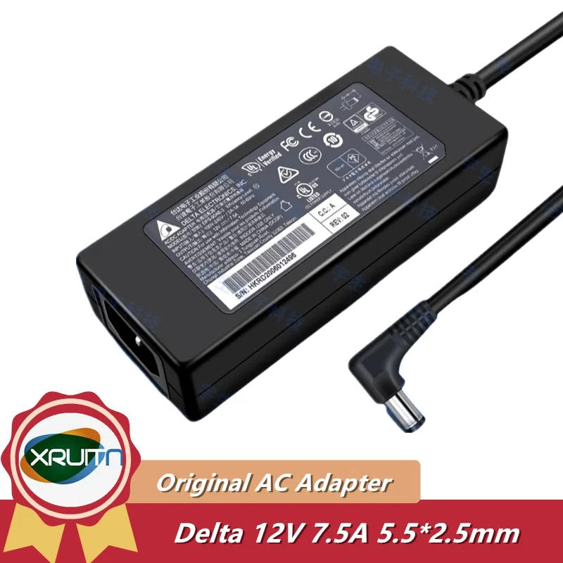 Genuine 12V 7.5A 90W Delta DPS-90FB A DPS-90AB-3 Power Supply AC Adapter For QNAP TS-451 NAS HU10065-110687 Laptop Power Adapter