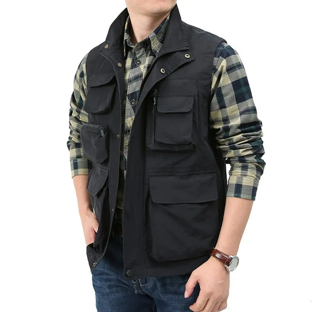 Summer Men Vintage Multi-function Multi Pocket Work Vest