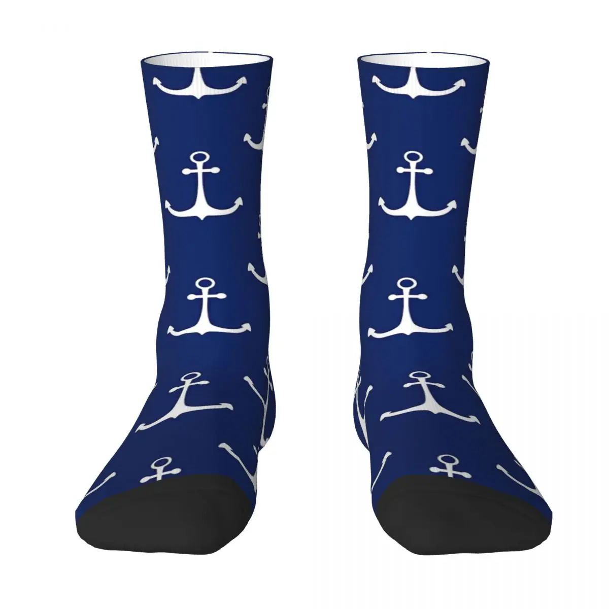 

Blue Nautical Anchor Pattern Adult Socks Unisex socks,men Socks women Socks