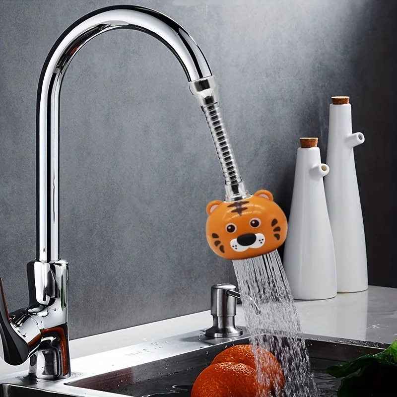 

1pc ABS Rubber Hardware Faucet Cartoon Shape Faucet Booster Splash-proof Extender Household Tap Water Water-saving Showerhead