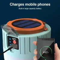 Lampe solaire LED puissante pour Camping, lanternes portables étanches, lumières de secours pour barbecue, randonnée, lanternes de tente rechargeables par USB 2