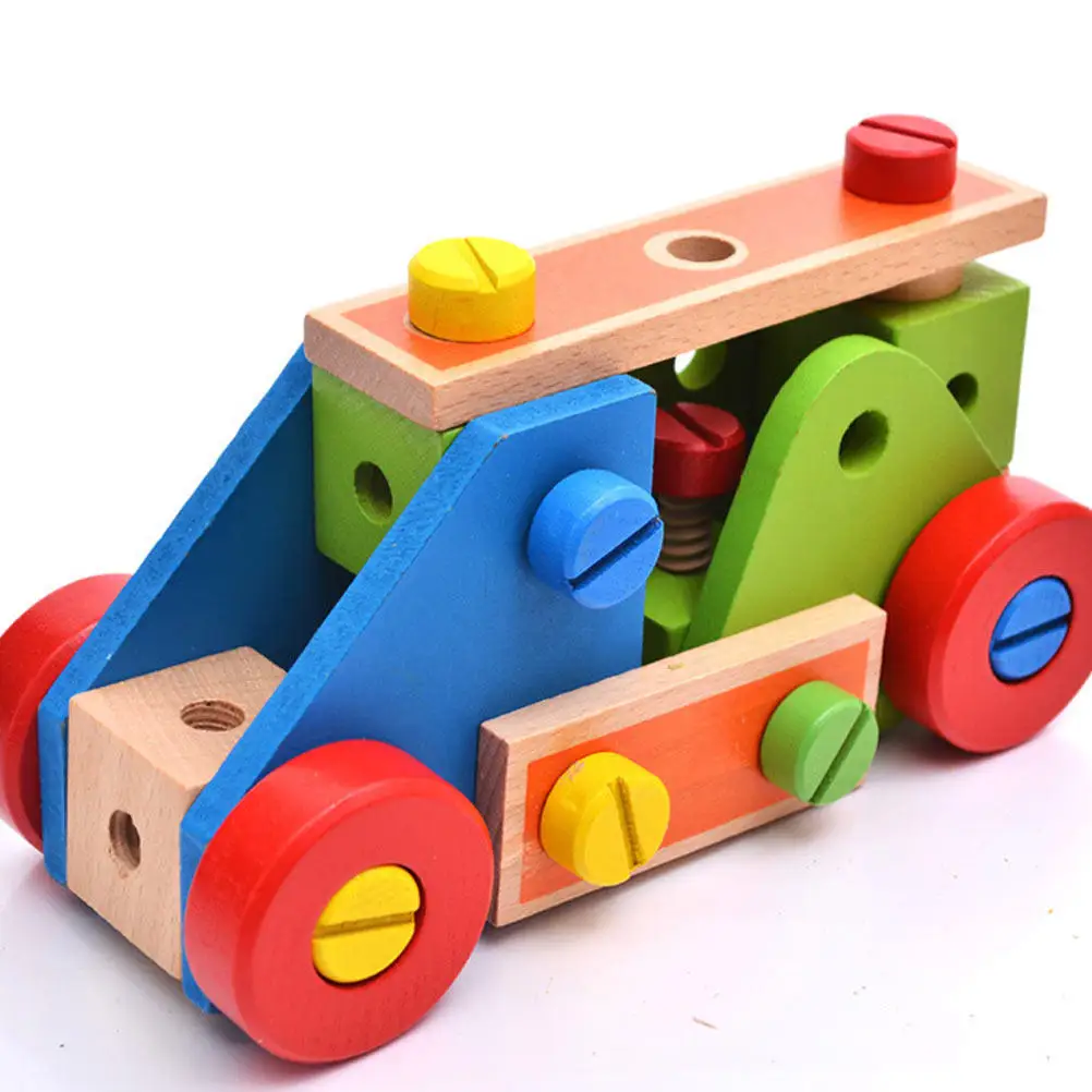 1세트 창의적인 너트 조립 블록 고급 목재 분리형 나사 조립 세트 파티, 해변, 뒷마당, 가정, 야외용