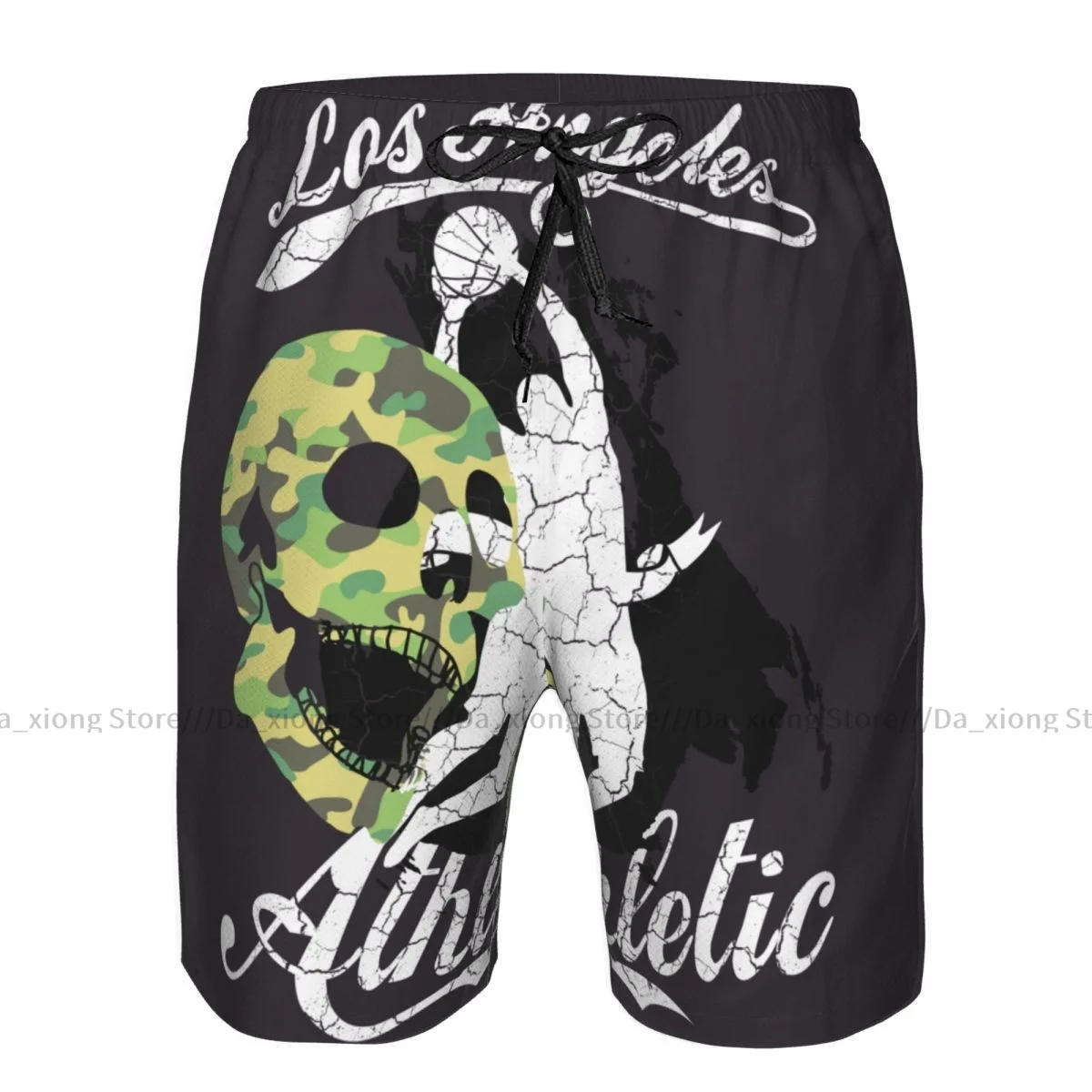 

Men's Beach Short Swim Shorts Camouflage Skull And Basketball Player Surfing Sport Board Shorts Swimwear