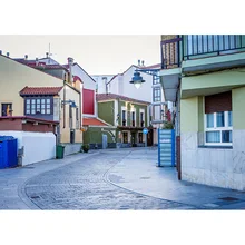  Country Small Town Natural Scenery Photo Background Street Sky Photography Backdrop Living Room Decor Poster  22617 JD-03 